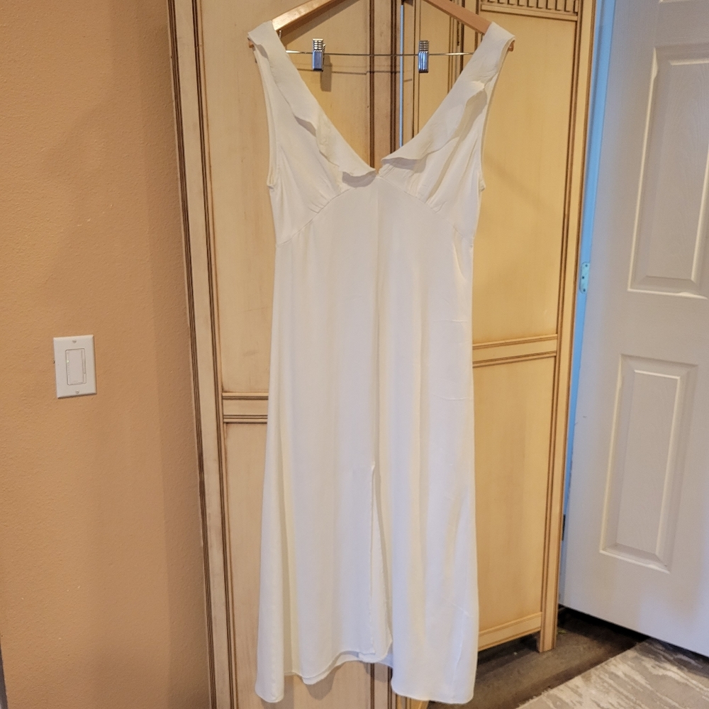 Zara champagne sleeveless dress medium